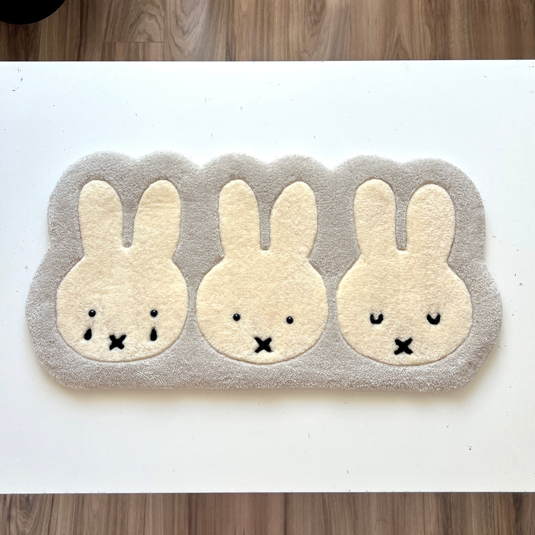 Moody Miffy (3 Headed Miffy Rug)